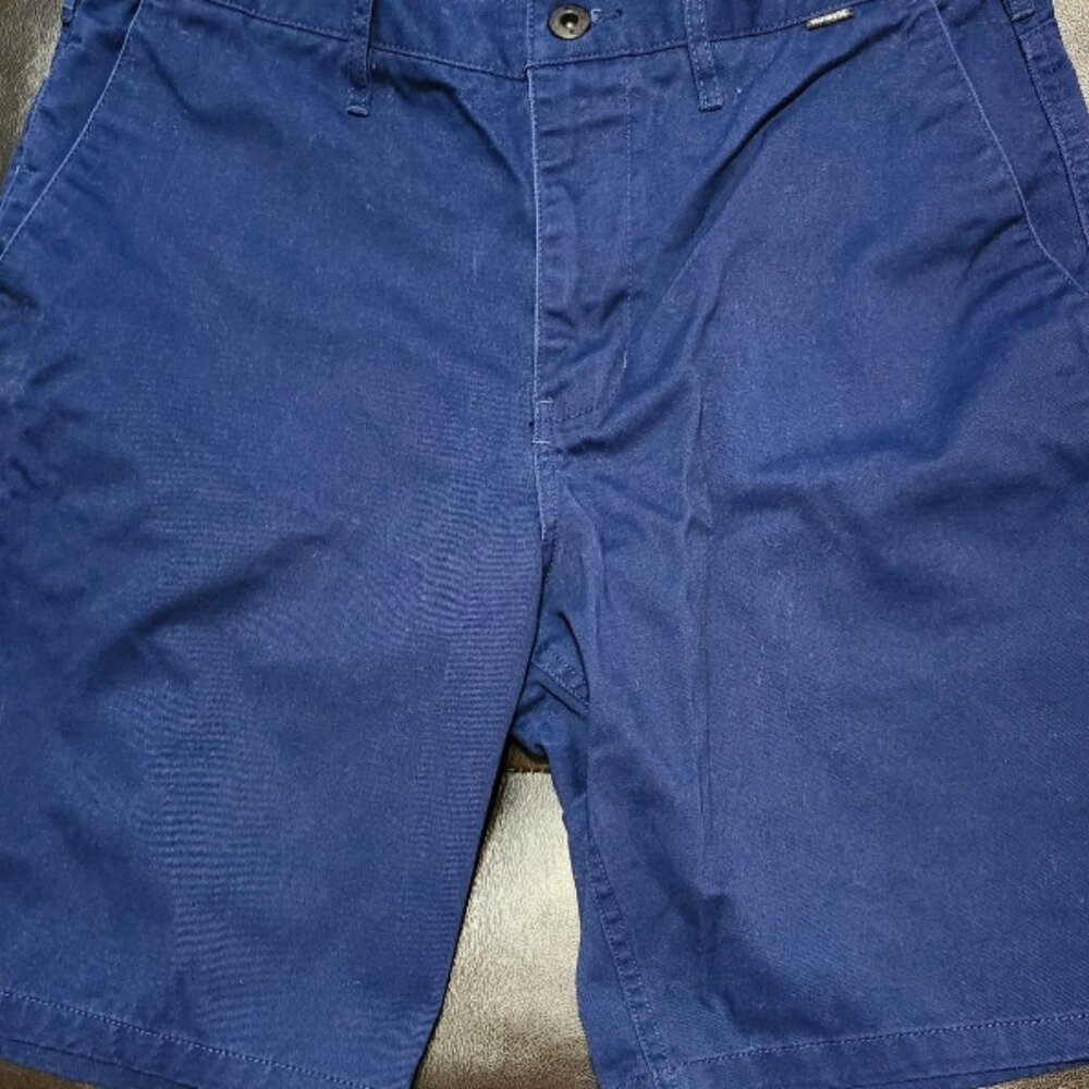 Mens Sz 32 Hurley Quick Dry Chino Style Navy Blue Shorts, Very Gently Worn